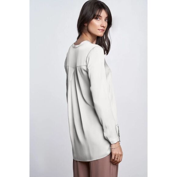 NWT Nouvelle Silk 95 Montenegro Tunic In Dolphin Grey Size Small - Picture 2 of 10
